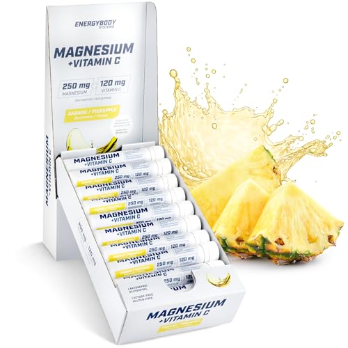 Magnesium-Ampullen Energybody mit 250 mg Magnesiumcitrat und 120 mg Vitamin C