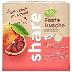 Duschseife Share Feste Dusche Blutorange und Pink Grapefruit