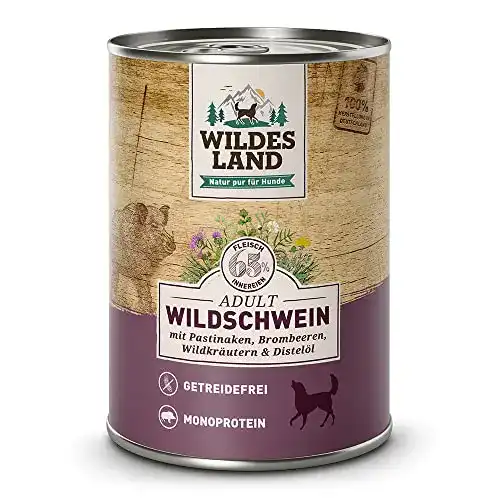 Wildes Land Hundefutter Adult Wildschwein 6 x 400g