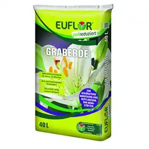 Euflor Graberde 40 L Dunkle Spezialerde für die Grabbepflanzung