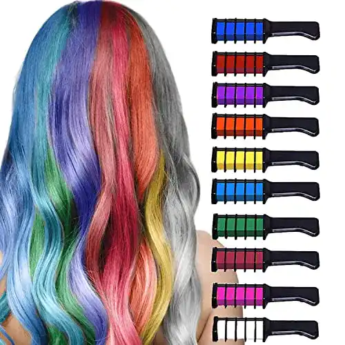 Haarkreide Set Msdada mit 10 Kämmen für temporäre Haarfarbe