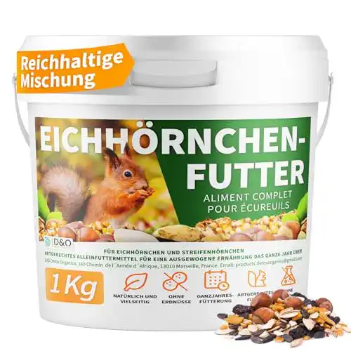 Eichhörnchen Futter D&O Nature Products 1Kg für artgerechte Ernährung