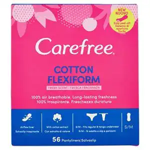 Carefree Slipeinlagen Flexiform Fresh, 1er Pack, 58 Stück