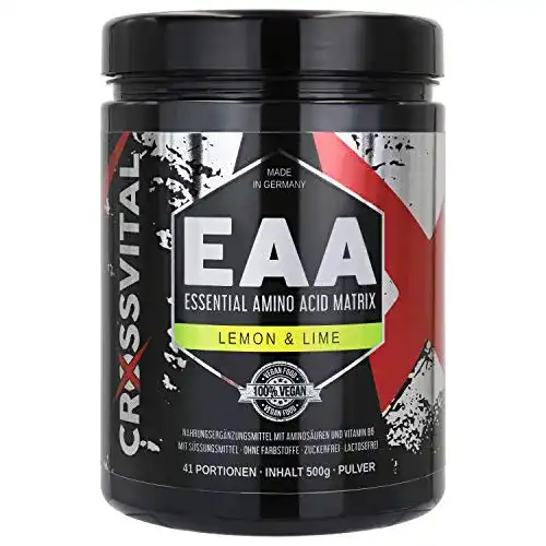 CROSSVITAL EAA Pulver mit Zitrone & Limette, vegan, 500g