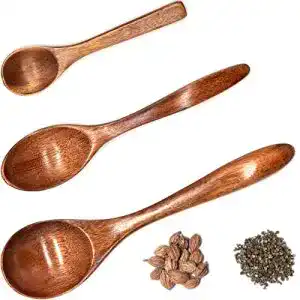 Holzlöffel Yueser 3 Stück Set für Dessert, Suppen und Tees
