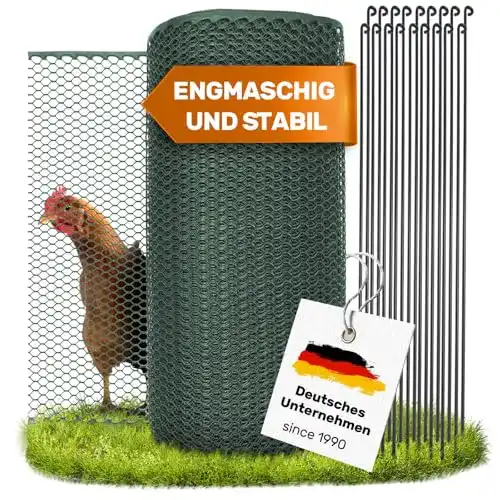 Geflügelnetz SELFmania Hühnerzaun 25 Meter Länge und 1,2 Meter Höhe