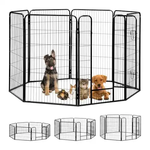 Hundezwinger Relaxdays für kleine Hunde und Welpen im Innen- und Außenbereich