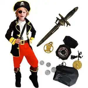 Piratenkostüm für Kinder von Tacobear mit Zubehör und Hut