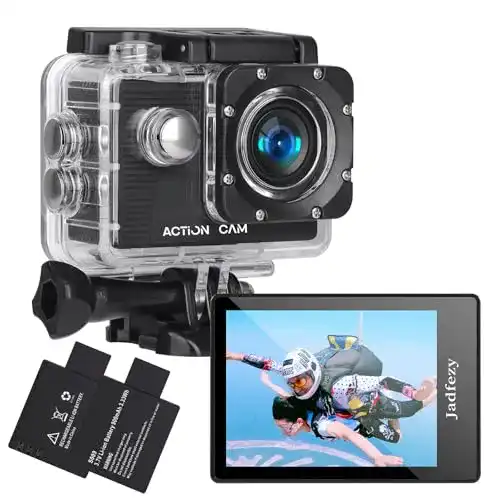 Unterwasserkamera Jadfezy Action Cam FHD 1080P 12MP wasserdicht