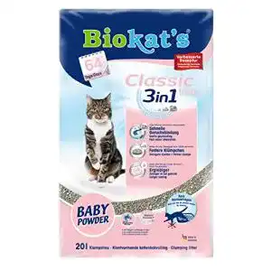 Biokat’s Katzenstreu Classic Fresh 3 in 1 mit Babypuderduft