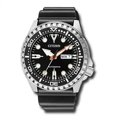 Citizen Herren Taucheruhr Analog Mechanisch Kunststoffarmband
