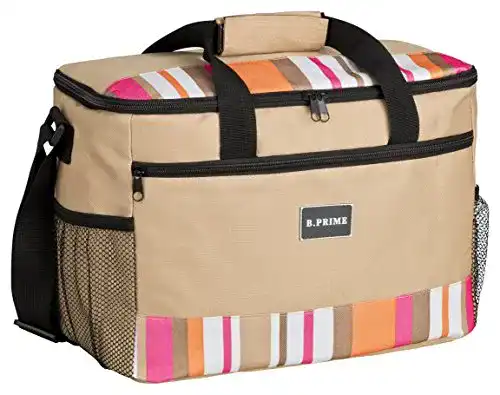 B.Prime 20L Kühltasche Classic Beige 36x26x22 cm für Ausflüge