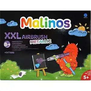 Pustestifte Malinos XXL 8 + 8 Metallic Glitzer Airbrush und Marker