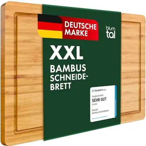 Bambus Schneidebrett von Blumtal, 2 cm dickes Holzbrett