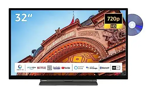 Toshiba 32WD3C63DAW Fernseher mit integriertem DVD-Player, 32 Zoll