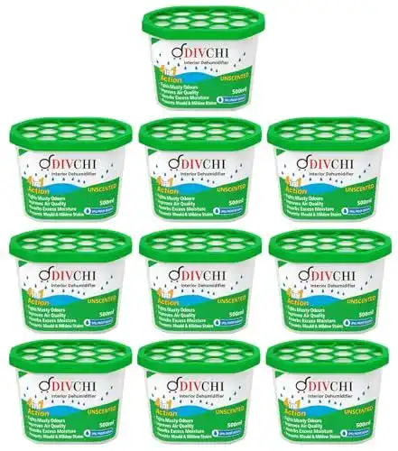 Granulat-Luftentfeuchter DIVCHI 10er-Pack mit 500 ml