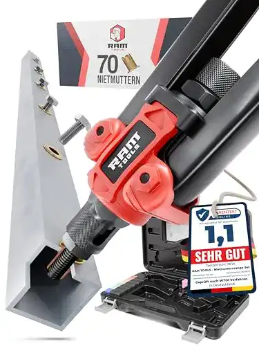 Nietzange RAM Tools Nietmutternzange Set mit 70 Nietmuttern