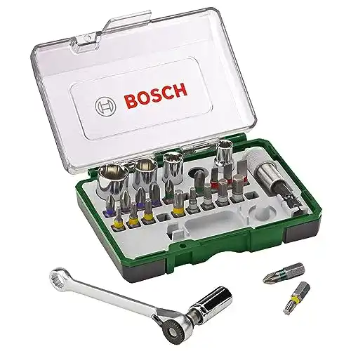 Mini-Ratschen-Set Bosch 27-teilig mit Schrauberbits und Zubehör