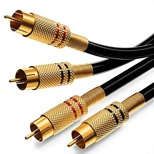 Cinch-Kabel deleyCON 0,5m mit 2x Cinch Stecker für Audioanwendungen