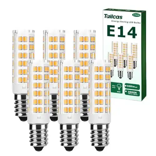 Energiesparlampen Tailcas E14 LED Birne Warmweiß 5W für Halogenlampen