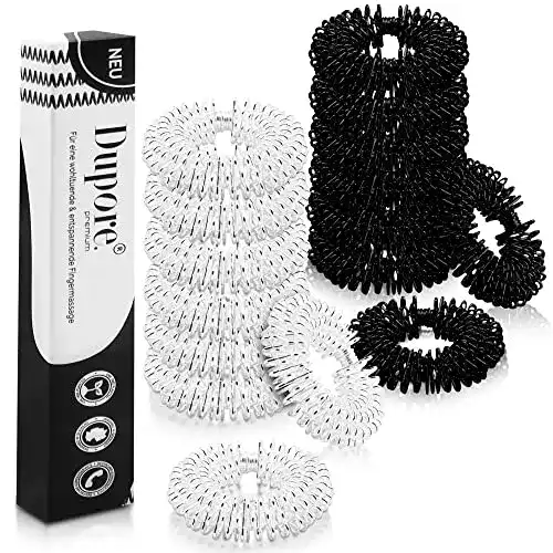 Akupressur-Ring Dupore für Finger – 14er Set aus Edelstahl