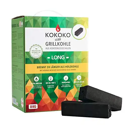 Kokos-Briketts McBrikett KOKOKO LONG Grillkohle 8 kg