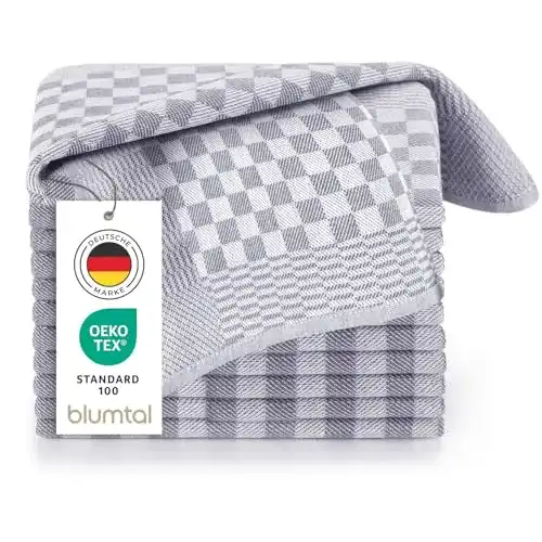 Blumtal 10er Set Geschirrtücher aus Baumwolle in Grau