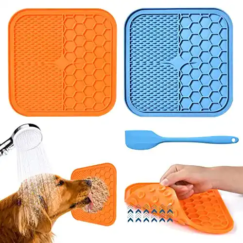 Leckmatte für Hunde Aiqinu mit Saugnapf, 2 Stück, BPA-frei