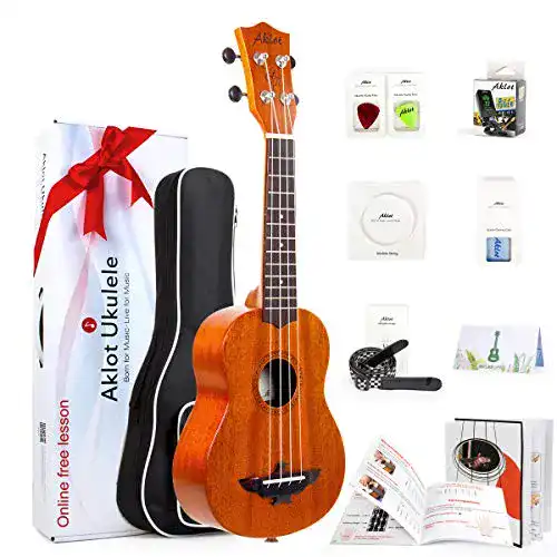 Sopran-Ukulele Aklot 21 Zoll für Anfänger und Fortgeschrittene