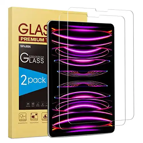 Schutzfolie für iPad Pro 12,9 Zoll – 2 Stück Panzerglas von Sparin