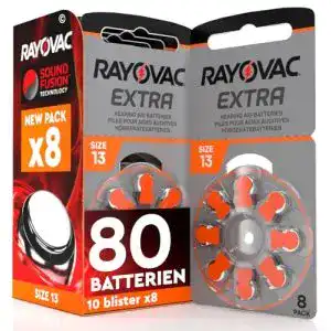Hörgeräte Batterien 13 – 80 Rayovac Extra 13 Batterien im Set