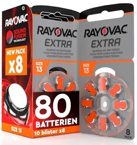 Hörgeräte Batterien 13 – 80 Rayovac Extra 13 Batterien im Set