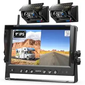 Solar-Rückfahrkamera Zeroxclub 2 kabellos mit 9 Zoll Monitor und Akku