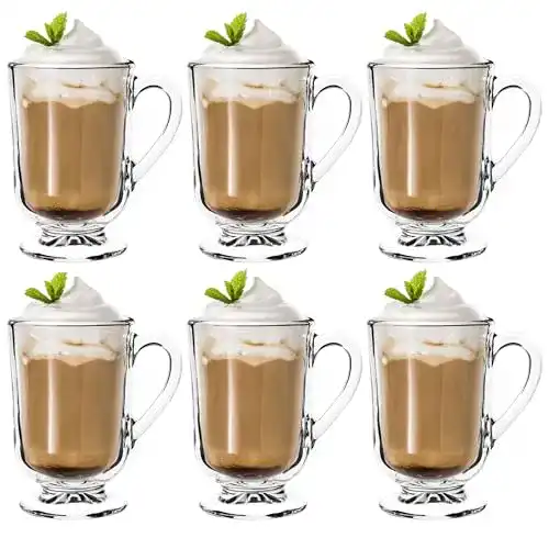 Teegläser KADAX Kaffeegläser, 6er Set, 300ml, aus Glas