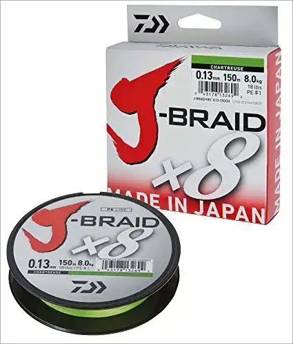 Angelschnur Daiwa J-Braid 8 Braid 0,35mm, 36,0kg/39,0lbs, 300m