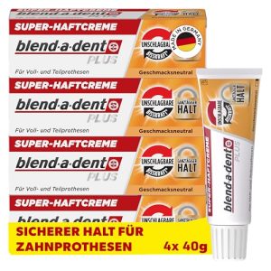 Blend-a-dent Haftcreme Plus für Voll- und Teilprothesen 4x 40g