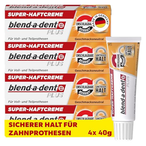 Blend-a-dent Haftcreme Plus für Voll- und Teilprothesen 4x 40g