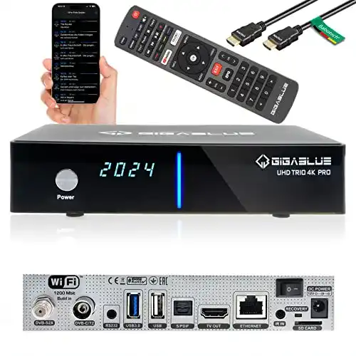 Festplattenrecorder Gigablue UHD Trio 4K Pro Kabel Sat-Receiver