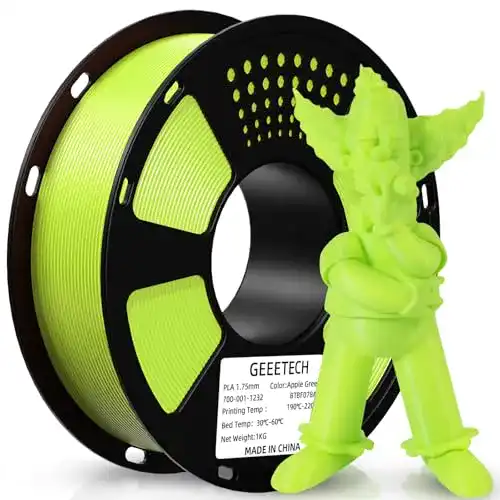 GEEETECH PLA 1.75mm 3D-Drucker-Filament in Apple Green, 1kg Rolle