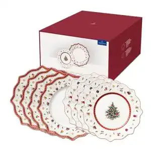 Villeroy & Boch Toy’s Delight Teller Set für Weihnachten, 8-teilig