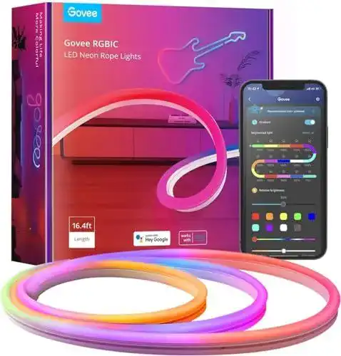 Govee Neon LED Strip 5m RGBIC mit App-Steuerung und Musik-Synchronisation