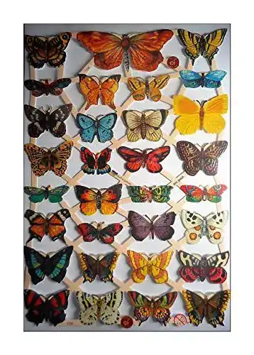 Glanzbilder Schmetterling EF 7336 Oblate Posiebilder für Scrapbook-Dekoration