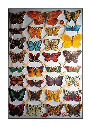 Glanzbilder Schmetterling EF 7336 Oblate Posiebilder für Scrapbook-Dekoration
