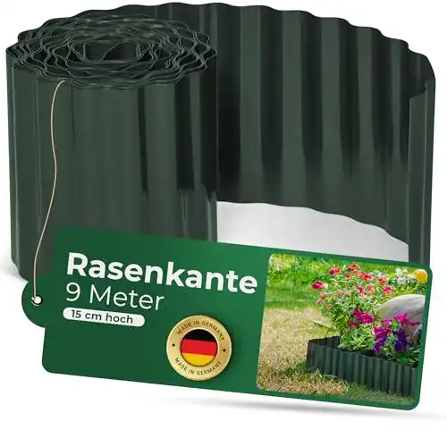 Beetumrandung Novatool 15 cm hoch, 9 Meter, grün, Beeteinfassung