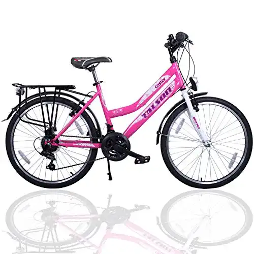Talson 26 Zoll Mädchenfahrrad mit 21-Gang Shimano Schaltung