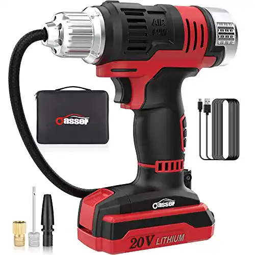 Akku-Kompressor Oasser 20V Luftpumpe für Reifen und mehr