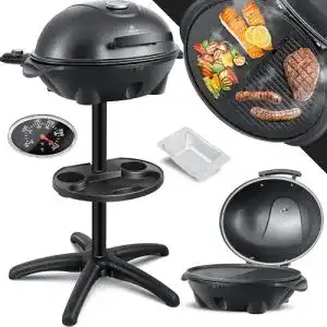 Elektro Tischgrill mit Deckel von Kesser – 2in1 Grill für drinnen und draußen