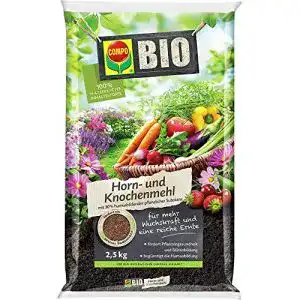 Bio Horn- und Knochenmehl von Compo für Gartenpflanzen, 2,5 kg