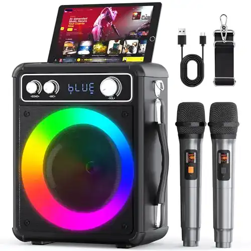 Auna Karaoke-Anlage Ankuka tragbare Karaoke Maschine
