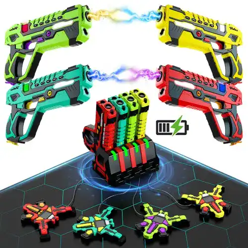Lasertag-Set VATOS wiederaufladbar für 4 Spieler